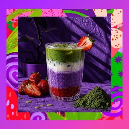Ube Strawberry Matcha - Çilekli Superfood Ube Matcha Tozu 100 g