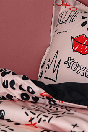 Xoxo 210 TC (83 Tel) Dijital Pamuk Saten Tek Kişilik Nevresim Takımı