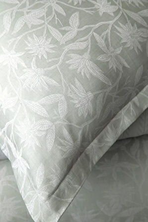 İssimo Minty Jakarlı Saten Nevresim Takımı Çift Kişilik