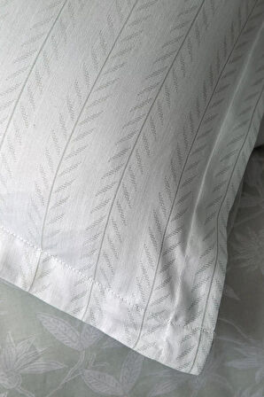 İssimo Minty Jakarlı Saten Nevresim Takımı Çift Kişilik