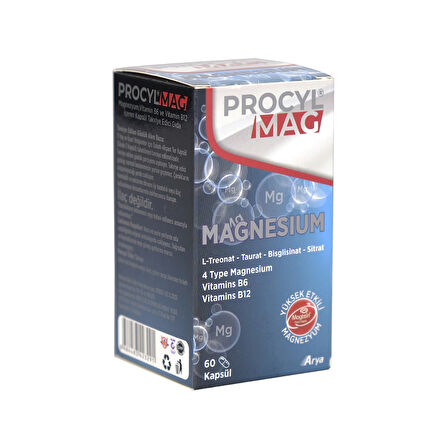 Procyl Mag 4 Form Magnezyum B6, B12 60 Kapsul