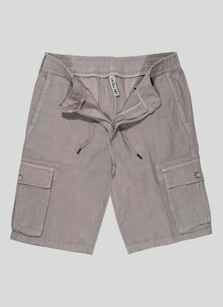 Gmg Fırenze Bej Erkek Regular Fit %100 Keten Şort GU24MSS09010