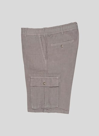 Gmg Fırenze Bej Erkek Regular Fit %100 Keten Şort GU24MSS09010