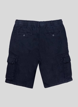 Gmg Fırenze Lacivert Erkek Regular Fit %100 Keten Şort GU24MSS09010