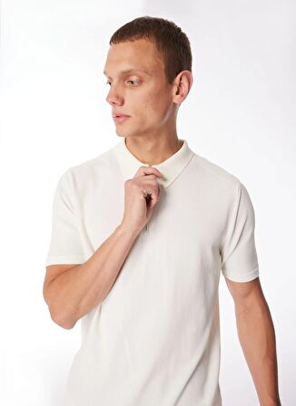Gmg Fırenze Polo Yaka Regular Fit Ekru Erkek Kazak GU24MSS04003