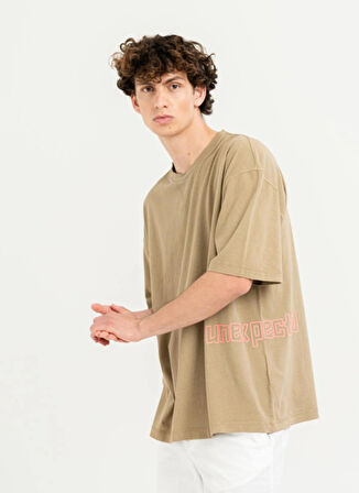 Gmg Fırenze Bisiklet Yaka Ekru Erkek T-Shirt ZR24MSS03050