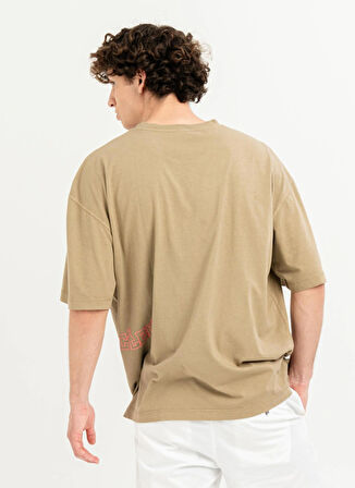 Gmg Fırenze Bisiklet Yaka Ekru Erkek T-Shirt ZR24MSS03050