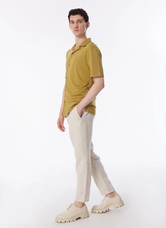 Gmg Fırenze Regular Fit Apaş Yaka Yağ Erkek Gömlek GU24MSS02206