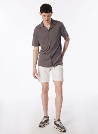 Gmg Fırenze Regular Fit Apaş Yaka Gri Erkek Gömlek GU24MSS02206