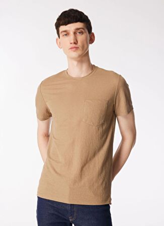 Gmg Fırenze Bisiklet Yaka Açık Kahve Erkek T-Shirt GU24MSS03008