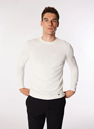 Gmg Fırenze Bisiklet Yaka Regular Fit Ekru Erkek Kazak GU24MFW04010