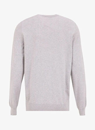 Gmg Fırenze Bisiklet Yaka Slim Fit Gri Melanj Erkek Kazak ZR24MFW04054