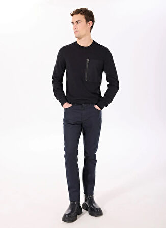 Gmg Fırenze Bisiklet Yaka Slim Fit Siyah Erkek Kazak ZR24MFW04054