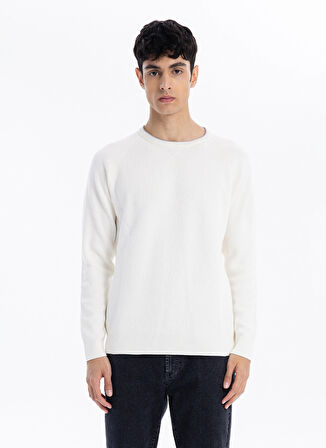 Gmg Fırenze Bisiklet Yaka Slim Fit Ekru Erkek Kazak GU24MFW04013