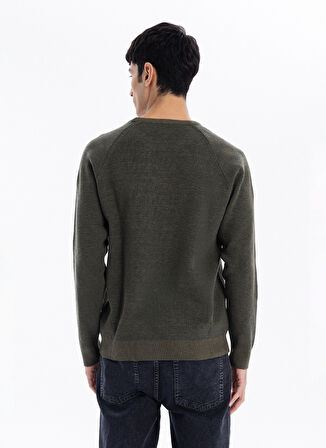 Gmg Fırenze Bisiklet Yaka Slim Fit Haki Erkek Kazak GU24MFW04013