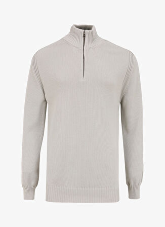 Gmg Fırenze Dik Yaka Regular Fit Gri Erkek Kazak GU24MFW04019