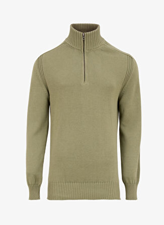 Gmg Fırenze Dik Yaka Regular Fit Haki Erkek Kazak GU24MFW04019