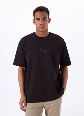 Gmg Fırenze Bisiklet Yaka Siyah Erkek T-Shirt GU25MSS03005