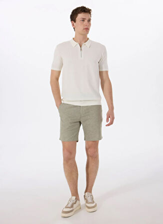 Gmg Fırenze Polo Yaka Slim Fit Ekru Erkek Kazak GU25MSS04016