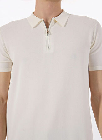 Gmg Fırenze Polo Yaka Slim Fit Ekru Erkek Kazak GU25MSS04016