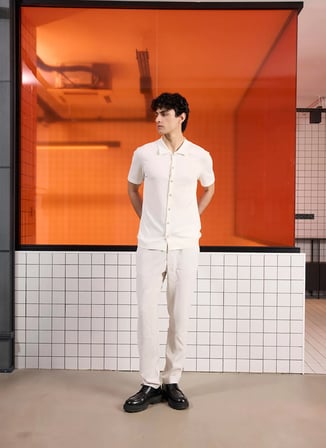 Gmg Fırenze Ekru Erkek Slim Fit Gömlek GU25MSS02001