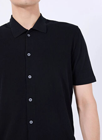 Gmg Fırenze Slim Fit Gömlek Yaka Siyah Erkek Gömlek GU25MSS02001