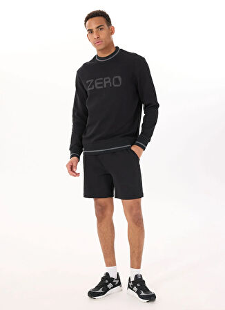 Gmg Fırenze Bisiklet Yaka Siyah Erkek Sweatshırt GU25MSS08020