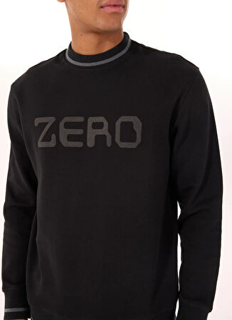 Gmg Fırenze Bisiklet Yaka Siyah Erkek Sweatshırt GU25MSS08020