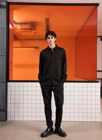 Gmg Fırenze Siyah Erkek Slim Fit Gömlek