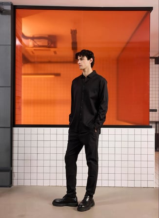 Gmg Fırenze Siyah Erkek Slim Fit Gömlek