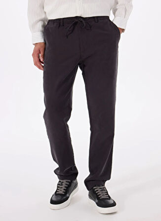 Gmg Fırenze Lastikli Bel Normal Paça Slim Fit Siyah Erkek Pantolon GU25MSS01022