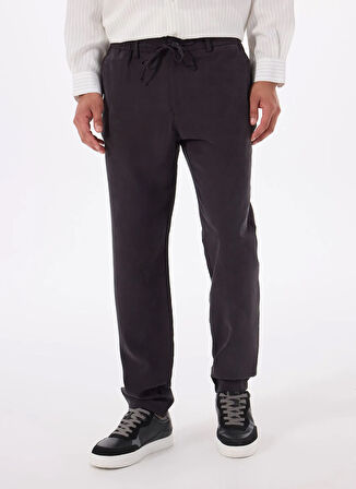 Gmg Fırenze Lastikli Bel Normal Paça Slim Fit Siyah Erkek Pantolon GU25MSS01022