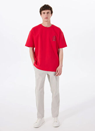 Gmg Fırenze Bisiklet Yaka Kırmızı Erkek T-Shirt GU25MSS03015