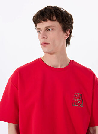 Gmg Fırenze Bisiklet Yaka Kırmızı Erkek T-Shirt GU25MSS03015