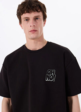 Gmg Fırenze Bisiklet Yaka Siyah Erkek T-Shirt GU25MSS03015