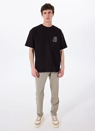 Gmg Fırenze Bisiklet Yaka Siyah Erkek T-Shirt GU25MSS03015