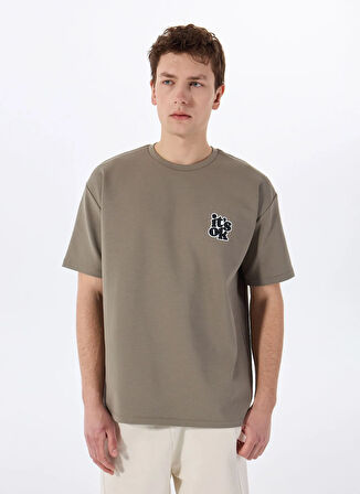 Gmg Fırenze Bisiklet Yaka Haki Erkek T-Shirt GU25MSS03016