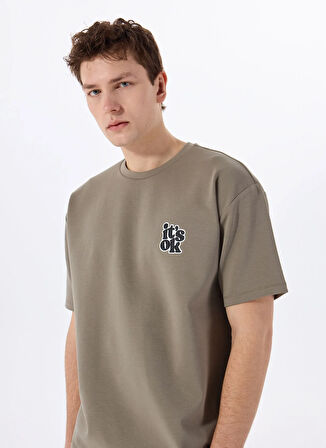 Gmg Fırenze Bisiklet Yaka Haki Erkek T-Shirt GU25MSS03016