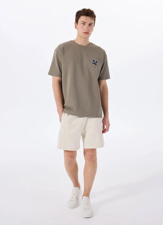 Gmg Fırenze Bisiklet Yaka Haki Erkek T-Shirt GU25MSS03016