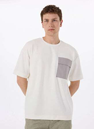 Gmg Fırenze Bisiklet Yaka Ekru Erkek T-Shirt GU25MSS03009