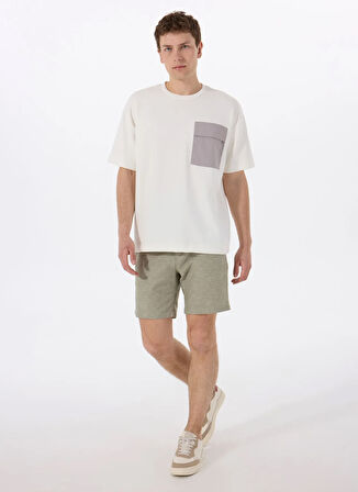 Gmg Fırenze Bisiklet Yaka Ekru Erkek T-Shirt GU25MSS03009