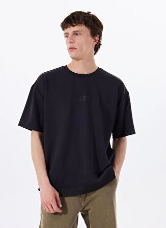 Gmg Fırenze Bisiklet Yaka Siyah Erkek T-Shirt GU25MSS03010