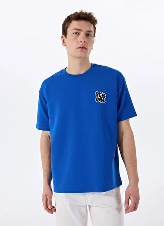 Gmg Fırenze Bisiklet Yaka Saks Erkek T-Shirt GU25MSS03016