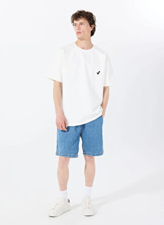 Gmg Fırenze Bisiklet Yaka Ekru Erkek T-Shirt GU25MSS03018