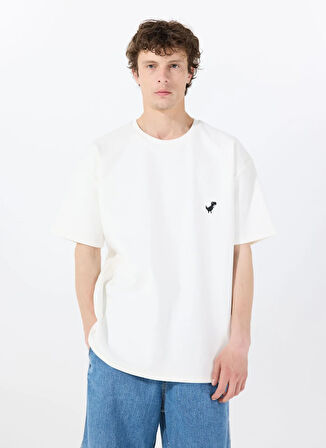 Gmg Fırenze Bisiklet Yaka Ekru Erkek T-Shirt GU25MSS03018