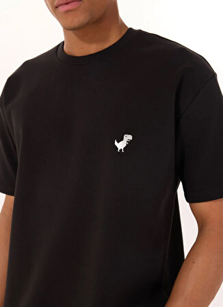 Gmg Fırenze Bisiklet Yaka Siyah Erkek T-Shirt GU25MSS03018