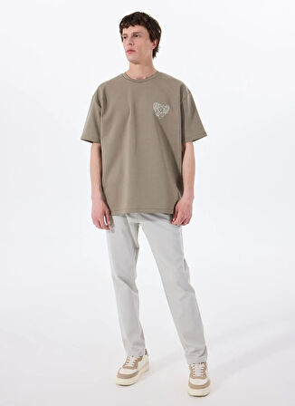 Gmg Fırenze Bisiklet Yaka Haki Erkek T-Shirt GU25MSS03019