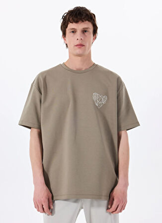 Gmg Fırenze Bisiklet Yaka Haki Erkek T-Shirt GU25MSS03019