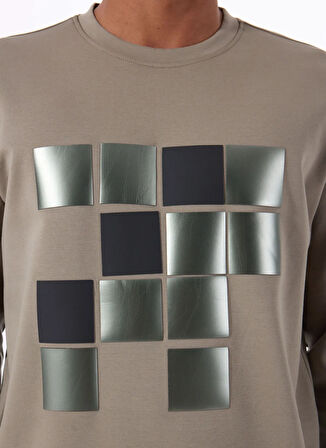 Haki Erkek Bisiklet Regular Fit Sweatshirt GU25MSS08022