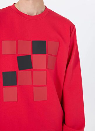 Gmg Fırenze Bisiklet Yaka Kırmızı Erkek Sweatshırt GU25MSS08022